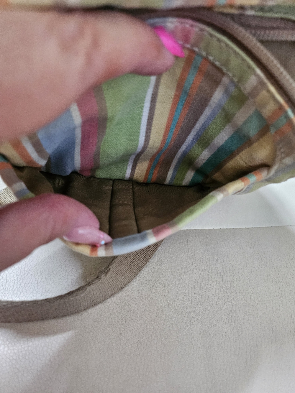 Fossil Multicolor Pastel Stripe Crossbody Bag - Picture 6 of 11
